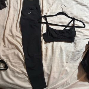 Gymshark Black Sports Bra and Leggings